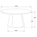  Coaster Furniture Franklin 706438-S2 2-piece Round Pedestal Coffee Table Set - Dark Brown IMAGE 10