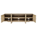  Coaster Furniture Kailani 706583 79-inch 4-door Cane TV Stand Media Console - Beige Oak IMAGE 3