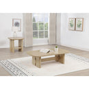  Coaster Furniture Kailani 706588-S2 2-piece Coastal Coffee and End Table Set - Beige Oak IMAGE 2