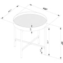  Coaster Furniture Ozella 707898-S3 3-piece Round Coffee and End Table Set - Sandy Black IMAGE 14