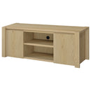  Coaster Furniture Laurelton 708222 60-inch 2-door TV Stand Media Console - Light Oak IMAGE 2