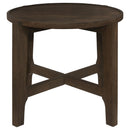  Coaster Furniture Cota 708288-S2 2-piece Solid Wood Coffee and End Table Set - Dark Brown IMAGE 11