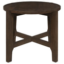  Coaster Furniture Cota 708288-S2 2-piece Solid Wood Coffee and End Table Set - Dark Brown IMAGE 3