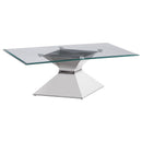  Coaster Furniture Jenny 710208-S3 3-piece Rectangular Coffee and End Table Set - Chrome IMAGE 2