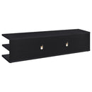  Coaster Furniture Cartmill 710533 78-inch 2-tier TV Stand Media Console - Black IMAGE 7