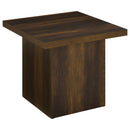  Coaster Furniture Devar 710887 Square Engineered Wood End Table - Dark Pine IMAGE 5