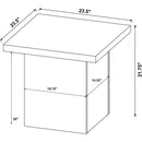  Coaster Furniture Devar 710888-S3 3-piece Square Coffee and End Table Set - Dark Pine IMAGE 14