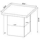  Coaster Furniture Devar 710917 Square Engineered Wood End Table - Latte IMAGE 7
