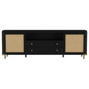  Coaster Furniture Arini 720263 Rattan Cane 2-door TV Stand Media Console - Black IMAGE 15