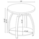  Coaster Furniture Dacre 722208-S2 2-piece Round Coffee and End Table Set - Dark Charcoal IMAGE 7
