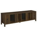 Coaster Furniture Carey 722823 79-inch TV Stand Fireplace Media Console - Dark Pine IMAGE 1