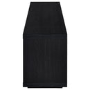  Coaster Furniture Deiter 722833 79-inch TV Stand Fireplace Media Console - Black IMAGE 2