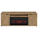  Coaster Furniture Fuller 722852 60-inch 2-door TV Stand Fireplace Media Console - Mango IMAGE 7
