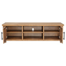  Coaster Furniture Beasley 723323 2-Door 71-Inch Wood TV Stand Media Console - Golden Oak IMAGE 3