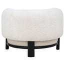  Coaster Furniture Lawler 901372 Upholstered Barrel Back Accent Chair - Ivory/Black IMAGE 2
