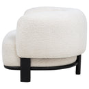  Coaster Furniture Lawler 901372 Upholstered Barrel Back Accent Chair - Ivory/Black IMAGE 5