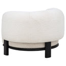  Coaster Furniture Lawler 901372 Upholstered Barrel Back Accent Chair - Ivory/Black IMAGE 8