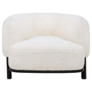  Coaster Furniture Lawler 901372 Upholstered Barrel Back Accent Chair - Ivory/Black IMAGE 9