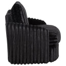  Coaster Furniture Sarco 902542 Corduroy Upholstered Swivel Accent Arm Chair - Black IMAGE 9