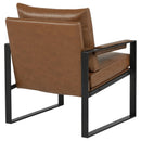  Coaster Furniture Rosalind 903019 Upholstered Track Arm Accent Chair - Brown IMAGE 5