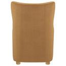  Coaster Furniture Thornton 903176 Velvet Upholstered Wingback Lounge Accent Chair - Cognac IMAGE 2