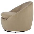  Coaster Furniture Myernick 903228 Velvet Upholstered Swivel Accent Chair - Camel IMAGE 6