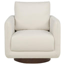  Coaster Furniture Iris 903255 Fabric Upholstered Swivel Accent Chair - Ivory IMAGE 6