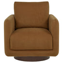  Coaster Furniture Iris 903256 Fabric Upholstered Swivel Accent Chair - Rust IMAGE 6