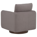  Coaster Furniture Iris 903258 Fabric Upholstered Swivel Accent Chair - Stone IMAGE 5