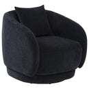  Coaster Furniture Arnaud 903487 Chenille Upholstered Swivel Accent Chair - Navy IMAGE 1