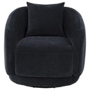  Coaster Furniture Arnaud 903487 Chenille Upholstered Swivel Accent Chair - Navy IMAGE 8