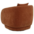  Coaster Furniture Arnaud 903488 Chenille Upholstered Swivel Accent Chair - Burnt Orange IMAGE 9