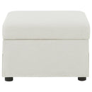  Coaster Furniture Winter 904134 Upholstered Hydraulic Lift Top Storage Ottoman - Beige IMAGE 2