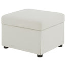  Coaster Furniture Winter 904134 Upholstered Hydraulic Lift Top Storage Ottoman - Beige IMAGE 4