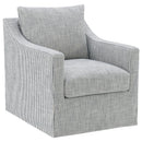  Coaster Furniture Winter 904137 Upholstered Sloped Arm Accent Swivel Chair - Grey IMAGE 1