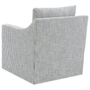  Coaster Furniture Winter 904137 Upholstered Sloped Arm Accent Swivel Chair - Grey IMAGE 5