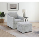  Coaster Furniture Winter 904137 Upholstered Sloped Arm Accent Swivel Chair - Grey IMAGE 6