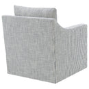 Coaster Furniture Winter 904137 Upholstered Sloped Arm Accent Swivel Chair - Grey IMAGE 8
