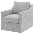  Coaster Furniture Winter 904137 Upholstered Sloped Arm Accent Swivel Chair - Grey IMAGE 9
