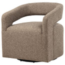 Coaster Furniture Westhill 907538 Boucle Upholstered Swivel Accent Chair - Rocky Road IMAGE 2