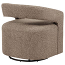  Coaster Furniture Westhill 907538 Boucle Upholstered Swivel Accent Chair - Rocky Road IMAGE 6