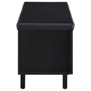  Coaster Furniture Brixton 915152 2-door Padded Entryway Shoe Storage Bench - Black IMAGE 9
