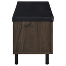  Coaster Furniture Brixton 915153 2-door Padded Entryway Shoe Storage Bench - Smoked Oak IMAGE 9