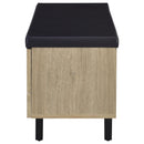  Coaster Furniture Brixton 915154 2-door Padded Entryway Shoe Storage Bench - White Oak IMAGE 7