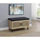  Coaster Furniture Brixton 915154 2-door Padded Entryway Shoe Storage Bench - White Oak IMAGE 8
