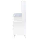  Coaster Furniture Souza 930282 5-Drawer Makeup Vanity Table With LED Mirror - White High Gloss IMAGE 4