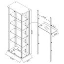  Coaster Furniture Delphinium 950170WHT 4-Shelf Clear Glass Curio Display Cabinet - White IMAGE 11