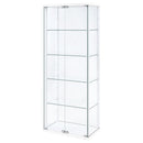 Coaster Furniture Delphinium 950170WHT 4-Shelf Clear Glass Curio Display Cabinet - White IMAGE 12