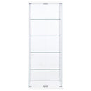  Coaster Furniture Delphinium 950170WHT 4-Shelf Clear Glass Curio Display Cabinet - White IMAGE 13