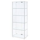  Coaster Furniture Delphinium 950170WHT 4-Shelf Clear Glass Curio Display Cabinet - White IMAGE 8